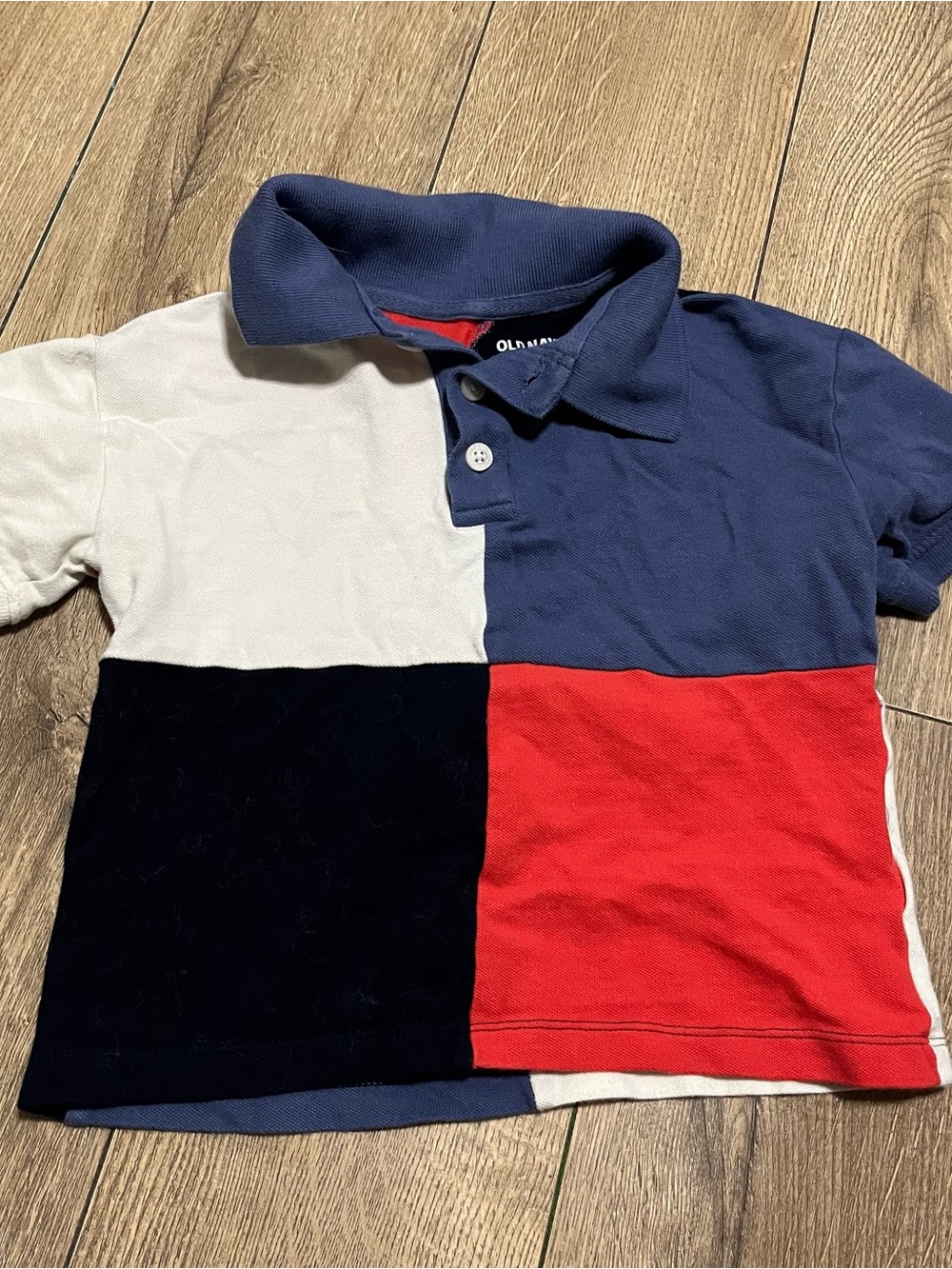 Old Navy Colorblock Polo - Navy, Red, White, Black